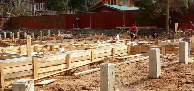 Фундамент на забивных ЖБ сваях
