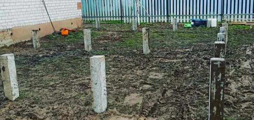 Фундамент на забивных ЖБ сваях