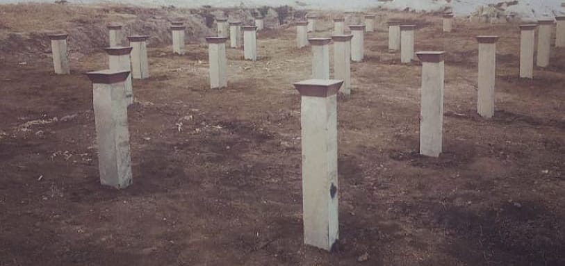 Фундамент на забивных ЖБ сваях