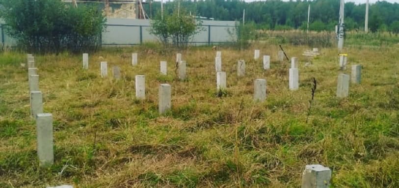 Фундамент на забивных ЖБ сваях
