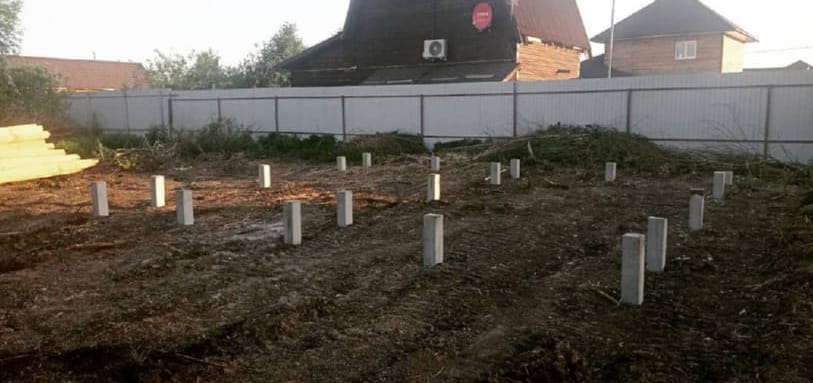 Фундамент на забивных ЖБ сваях