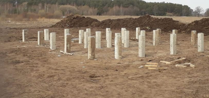 Фундамент на забивных ЖБ сваях