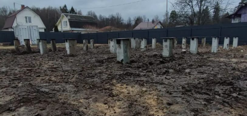 Фундамент на забивных ЖБ сваях